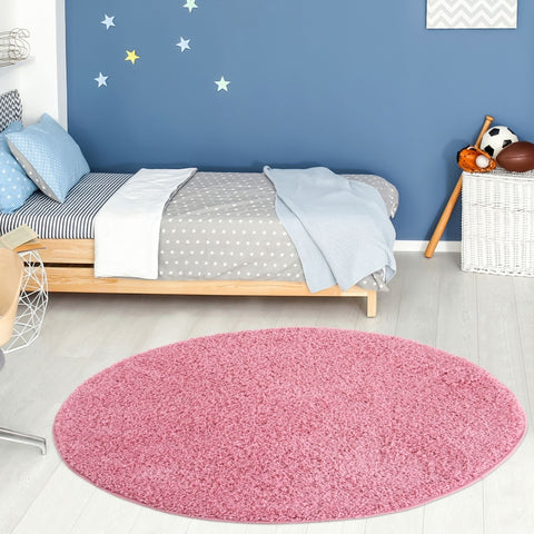 Tapis rose uni Myshaggy