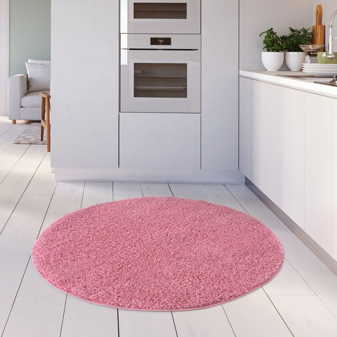 Tapis rose uni Myshaggy