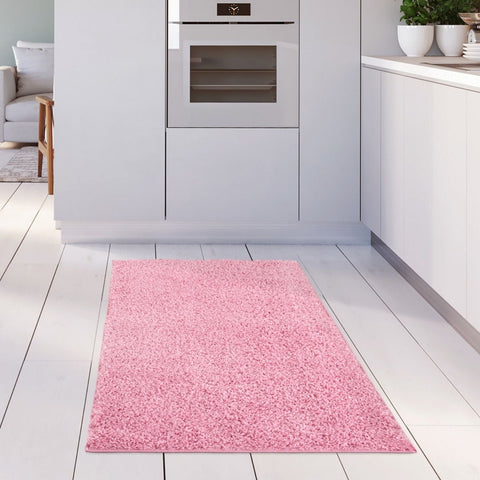 Tapis rose uni Myshaggy