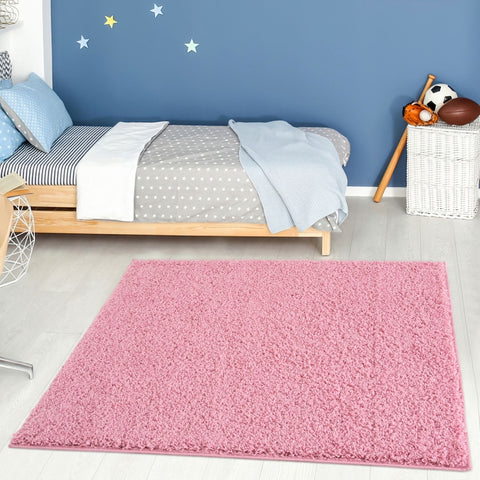 Tapis rose uni Myshaggy