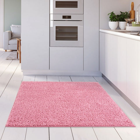 Tapis rose uni Myshaggy