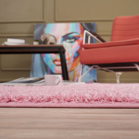 Tapis rose uni Myshaggy