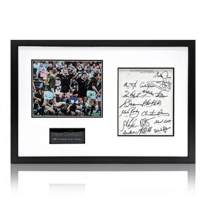 New Zealand All Blacks 1996 Signed Tour Sheet Deluxe Mount Frame