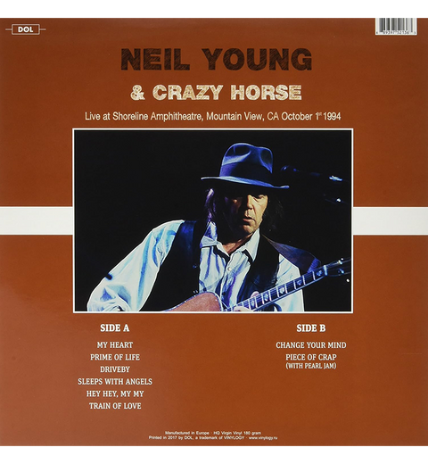 Neil Young & Crazy Horse – Live at the Shoreline Amphitheatre, Mountain View, CA, 1994 (12-Inch Album on 180g Translucent Green Vinyl)