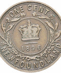 Newfoundland 1896 One Cent Queen Victoria Coin