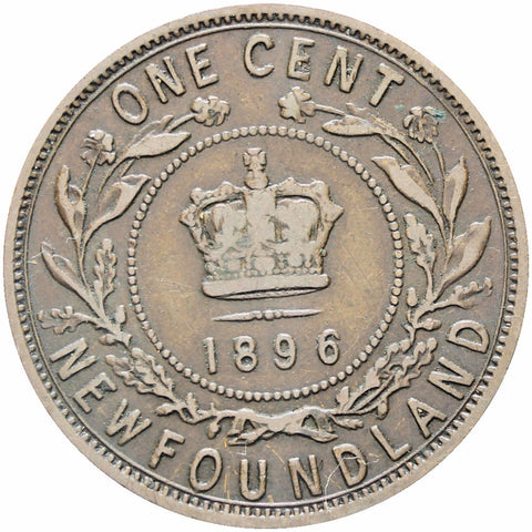 Newfoundland 1896 One Cent Queen Victoria Coin