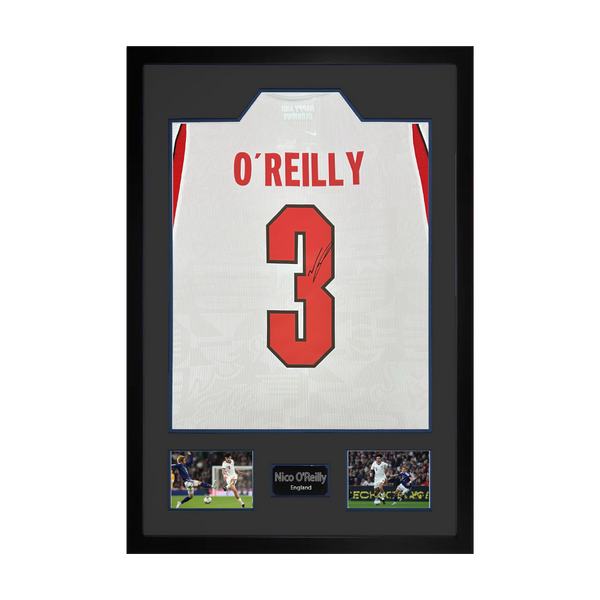 Nico O'Reilly Signed England Premium Frame