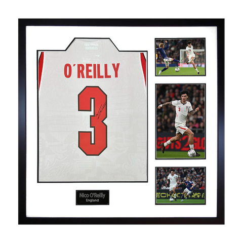 Nico O'Reilly Signed England Elite Frame