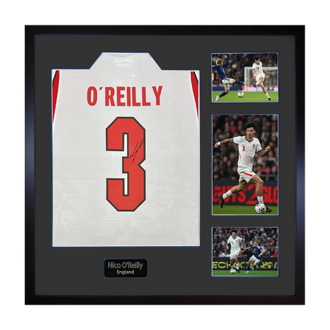 Nico O'Reilly Signed England Elite Frame