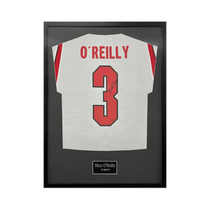 Nico O'Reilly Signed England Standard Frame