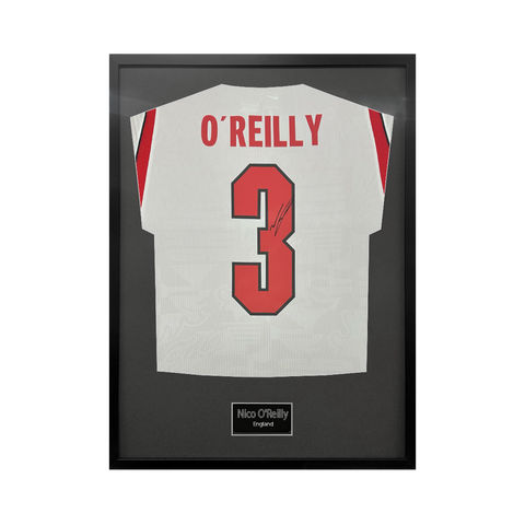 Nico O'Reilly Signed England Standard Frame