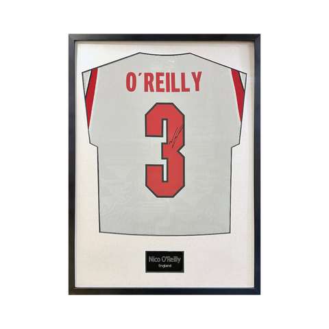 Nico O'Reilly Signed England Standard Frame