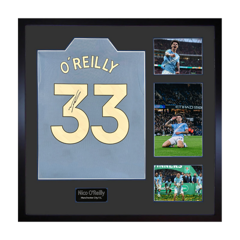Nico O'Reilly Signed Manchester City Elite Frame