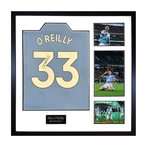 Nico O'Reilly Signed Manchester City Elite Frame