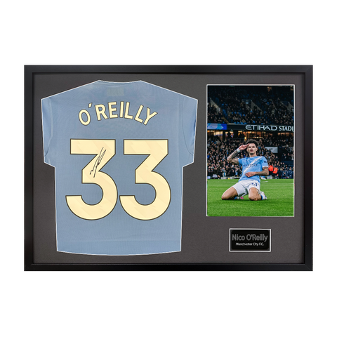 Nico O'Reilly Signed Manchester City Classic Frame