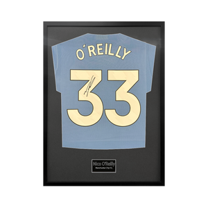 Nico O'Reilly Signed Manchester City Standard Frame