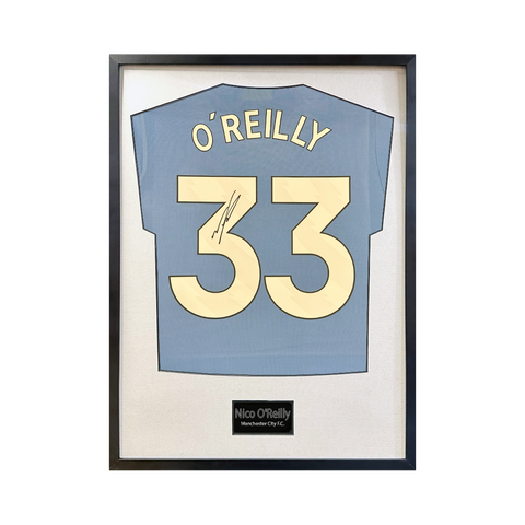 Nico O'Reilly Signed Manchester City Standard Frame