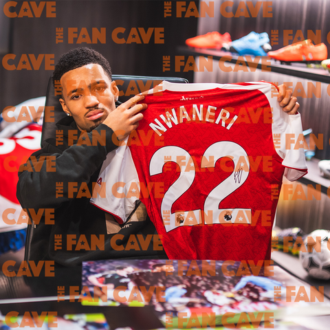 Ethan Nwaneri Signed Arsenal Shirt Compact Frame