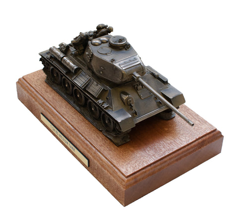 T-34 Medium Tank Cold Cast Bronze Military Statue