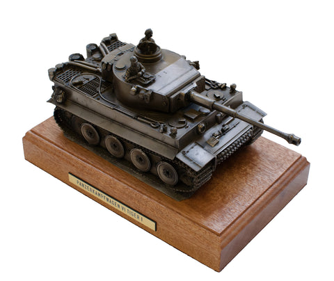 German Tiger Tank Cold Cast Bronze Military Statue