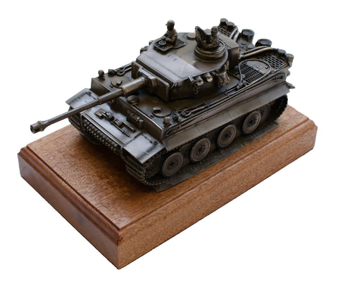 German Tiger Tank Cold Cast Bronze Military Statue