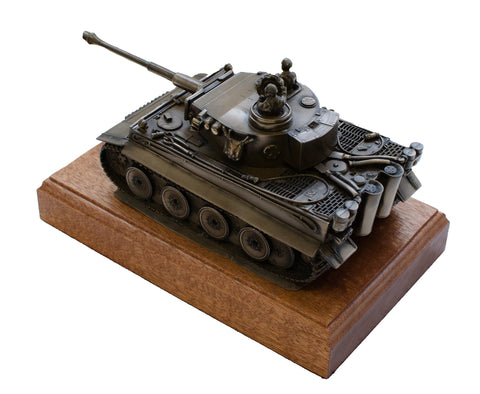 German Tiger Tank Cold Cast Bronze Military Statue