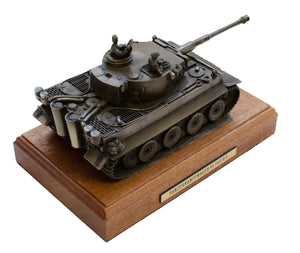 German Tiger Tank Cold Cast Bronze Military Statue