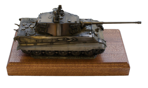 German King Tiger/Tiger II Tank Cold Cast Bronze Military Statue