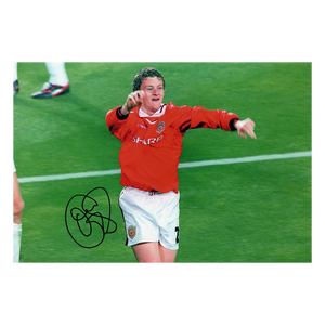 Ole Gunnar Solskjaer Signed 12x8 Photo