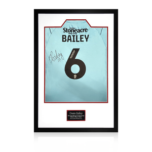 Owen Bailey Match-Worn & Signed Doncaster Rovers Shirt Premium Frame