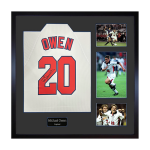 Michael Owen Signed England 98' Shirt Elite Frame