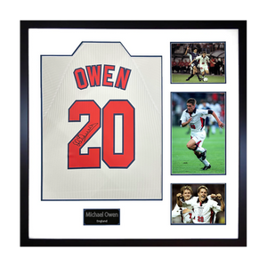 Michael Owen Signed England 98' Shirt Elite Frame
