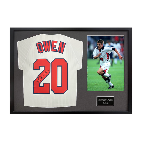 Michael Owen Signed England 98' Shirt Classic Frame