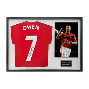 Michael Owen Signed Manchester United Shirt Classic Frame
