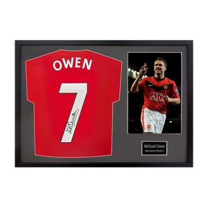 Michael Owen Signed Manchester United Shirt Classic Frame