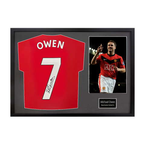 Michael Owen Signed Manchester United Shirt Classic Frame