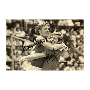 Martin Peters & Alan Mullery Signed England 12x8 Photo