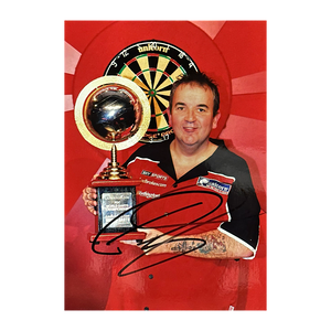 Phil Taylor Signed Darts 10x8 Image