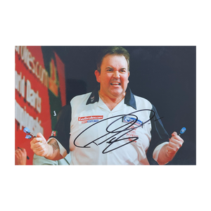 Phil Taylor White Shirt Double Fist Pump 12x8