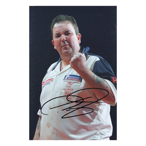 Phil Taylor White Shirt Fist Pump12x8