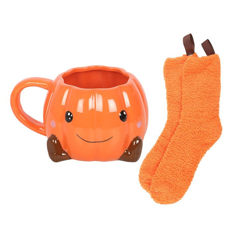 Pumpkin Mug And Sock Giftset