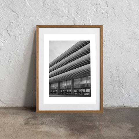Preston Bus Station Risograph Print | A3 Black & White Brutalist Architecture Poster