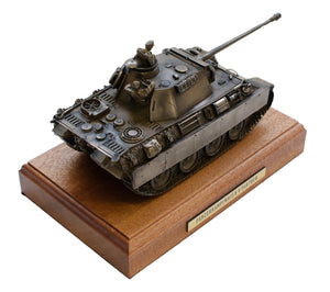 German Panther Tank Cold Cast Bronze Statue