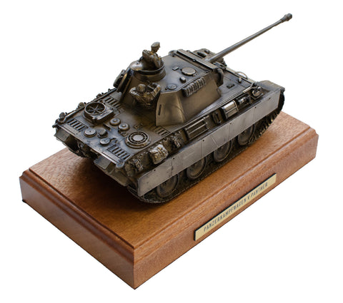 German Panther Tank Cold Cast Bronze Statue