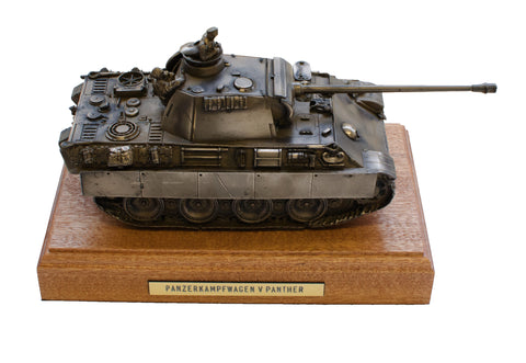 German Panther Tank Cold Cast Bronze Statue
