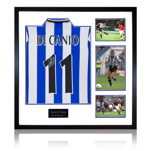 Paolo Di Canio Signed Sheffield Wednesday 1998 Home Shirt Elite Frame