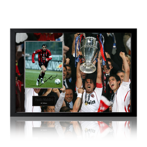 Paolo Maldini signed AC Milan Iconic Frame