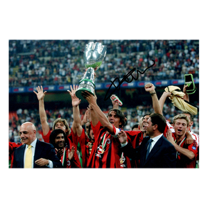 Paolo Maldini Signed AC Milan 12x8 Image