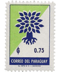 Paraguay Stamp 1961 0.75 Guaraní Uprooted Oak Emblem World Refugee Year