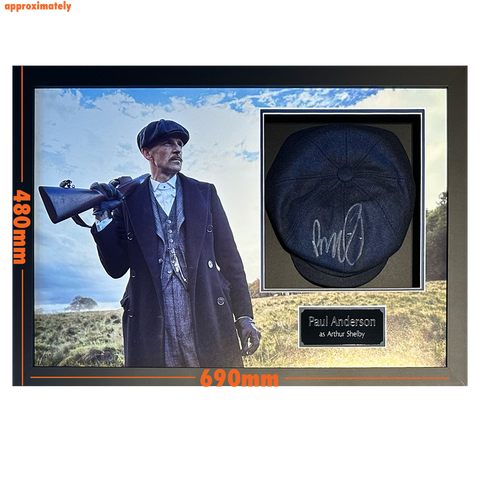 Paul Anderson Signed Peaky Blinders Flat Cap Iconic Frame (AFTAL Witness).
